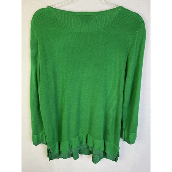 Worthington Light Weigth Sweater Women's XL 3/4 Sleeves Kelly Green - Picture 5 of 8